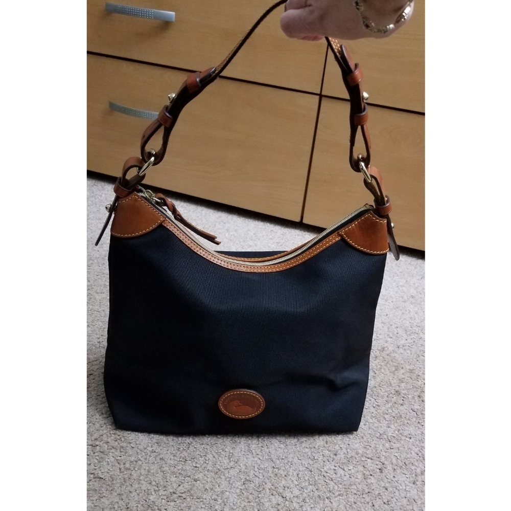 Dooney & Bourke Black and Brown Hobo Bag
